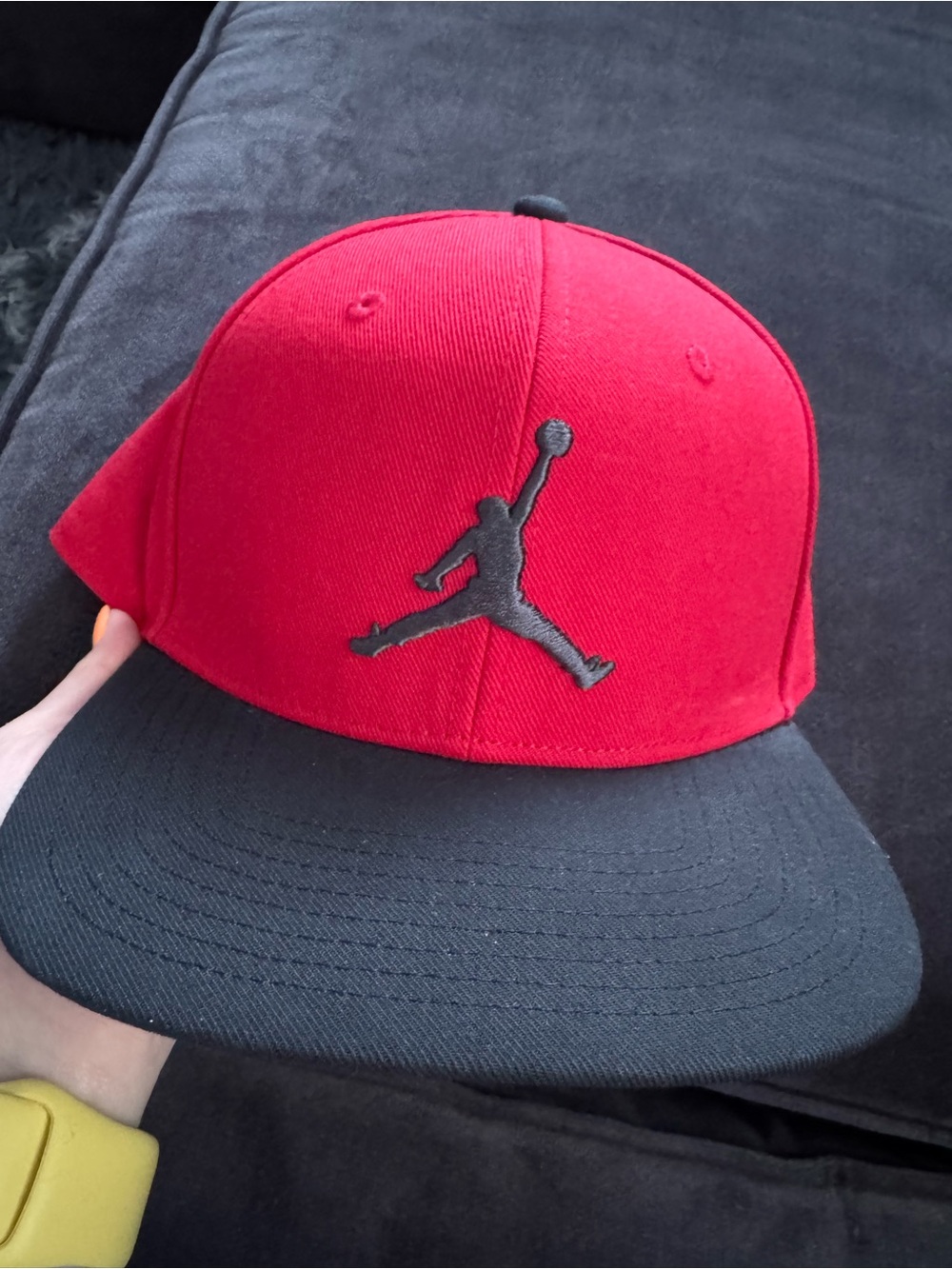 Jordan Red and Black Embroidered Jumpman Snapback